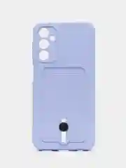 Бирюзовый чехол для Samsung Galaxy A24 (Самсунг Галакси А24), с карманом для карт