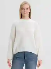 Белый свитер женский модный, уютный, теплый, однотонный, оверсайз/oversize, единый размер