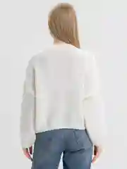 Белый свитер женский модный, уютный, теплый, однотонный, оверсайз/oversize, единый размер