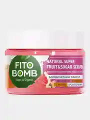 Фруктово-сахарный супер скраб для тела fito косметик серии "FITO BOMB", 250мл