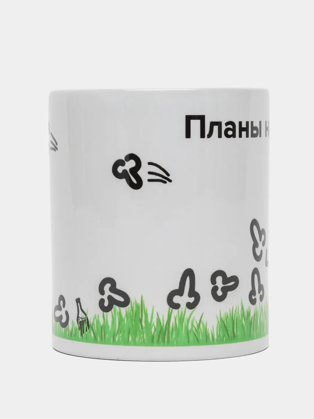 Зеленый кружка с принтом-промо