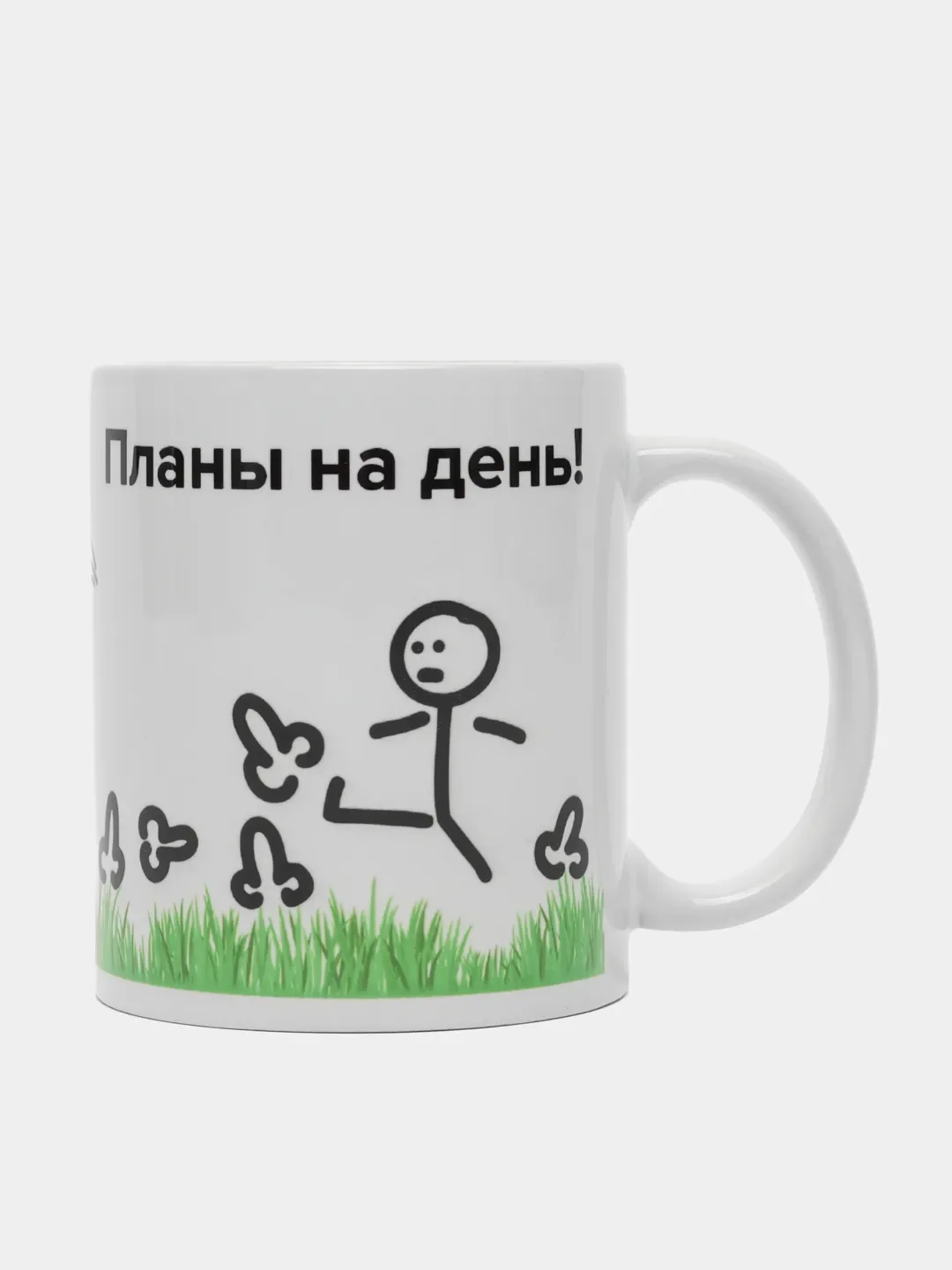Зеленый кружка с принтом-промо