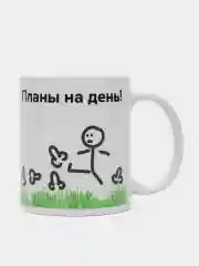 Зеленый кружка с принтом-промо