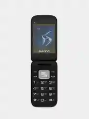 Черный кнопочный телефон-раскладушка Maxvi E5, с камерой, аккумулятор 1500 мАч