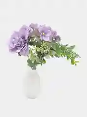 Фиолетовый искусственные цветы, букет из 5ти веток, 6 цветов