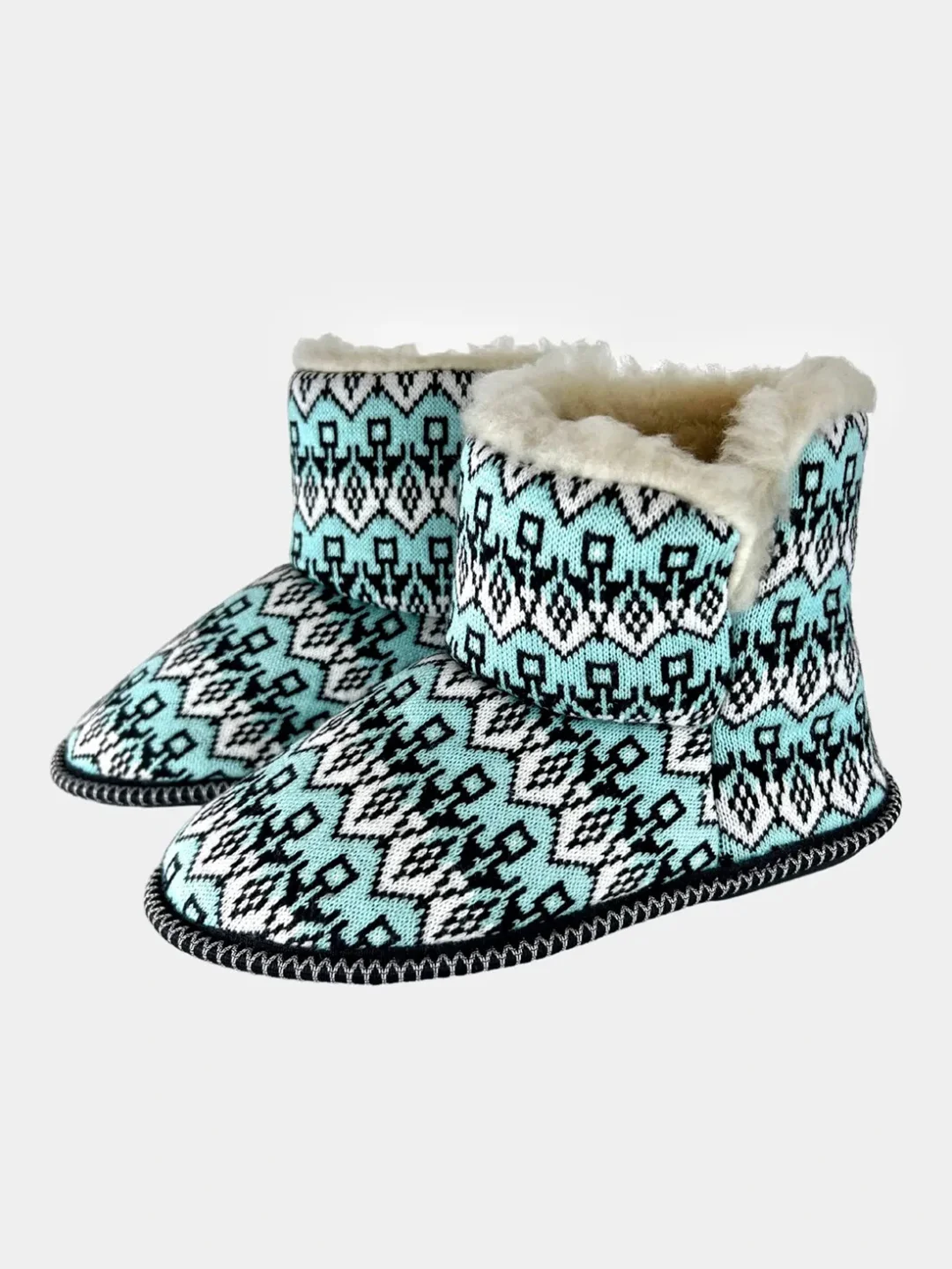 Ледяной чуни-тапочки домашние утепленные Soft Slippers "Вязанка" на подошве ЭВА