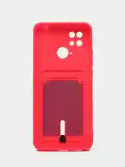 Фуксия чехол для Xiaomi Redmi 10C, Poco C40 / Сяоми Редми 10С, Поко С40, с карманом для карт