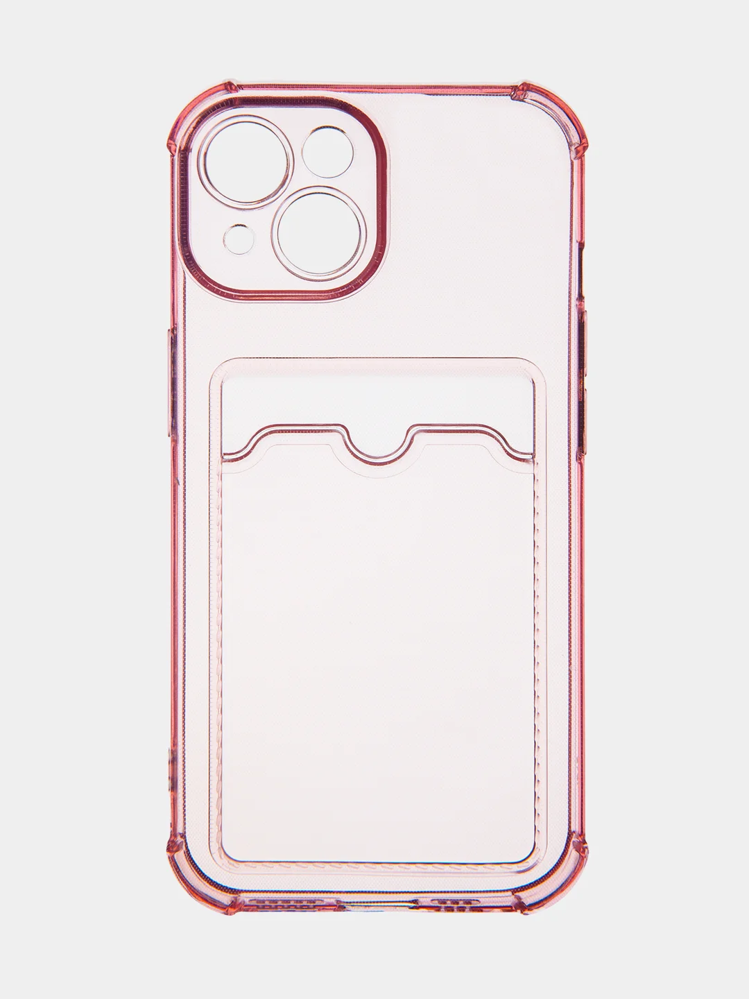 Чехол для iPhone 15 противоударный силиконовый ROSCO с карманом для карт усиленными углами