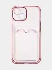 Чехол для iPhone 15 противоударный силиконовый ROSCO с карманом для карт усиленными углами
