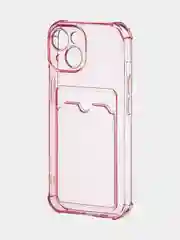 Чехол для iPhone 15 противоударный силиконовый ROSCO с карманом для карт усиленными углами