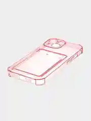 Чехол для iPhone 15 противоударный силиконовый ROSCO с карманом для карт усиленными углами