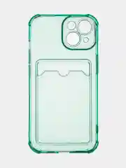 Чехол для iPhone 15 противоударный силиконовый ROSCO с карманом для карт усиленными углами