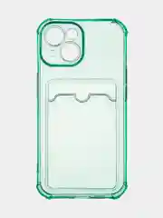 Чехол для iPhone 15 противоударный силиконовый ROSCO с карманом для карт усиленными углами