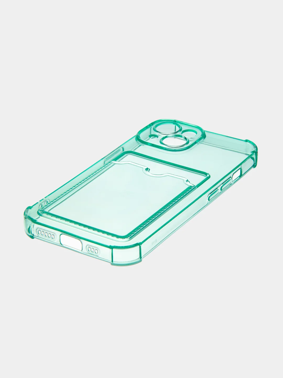 Чехол для iPhone 15 противоударный силиконовый ROSCO с карманом для карт усиленными углами