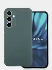 Тёмно-зелёный чехол для Samsung Galaxy S23 FE силиконовый ROSCO матовый / прозрачный с защитой камер