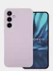Фиолетовый чехол для Samsung Galaxy S23 FE силиконовый ROSCO матовый / прозрачный с защитой камер