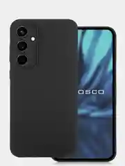 Черный чехол для Samsung Galaxy S23 FE силиконовый ROSCO матовый / прозрачный с защитой камер