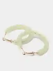 Белый серьги кольца со стразами, круглые серьги