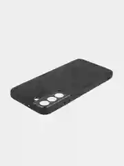 Черный чехол для Samsung Galaxy S22 Plus алькантара BROSCORP, замшевый, пластиковый с силиконом