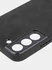 Черный чехол для Samsung Galaxy S22 Plus алькантара BROSCORP, замшевый, пластиковый с силиконом