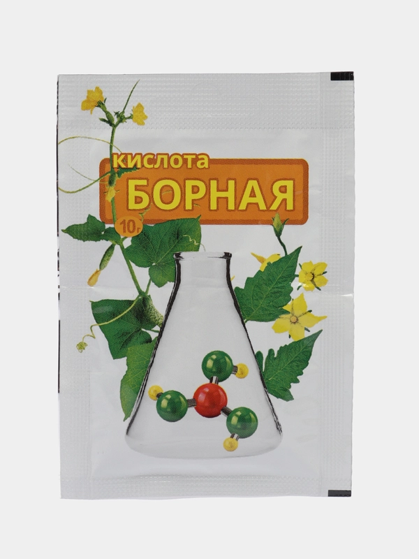 Борная кислота 10 г стимулятор плодоношения (подкормка, удобрение)