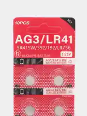 Батарейки LR41, AG3 SR41SW, 392, 192, LR736, алкалиновые, таблеточные для часов