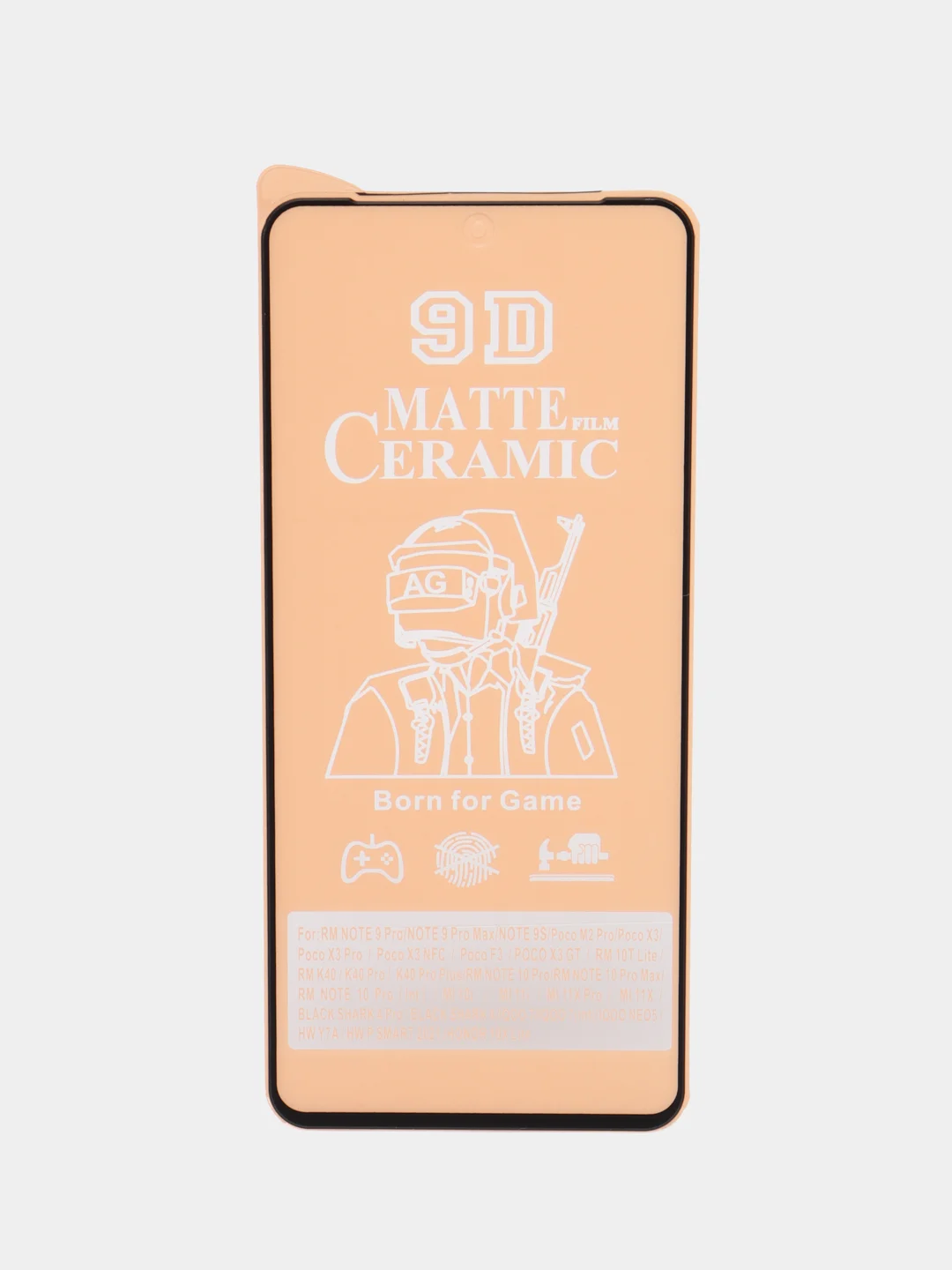 Черный защитная керамическая матовая пленка на Xiaomi Redmi Note 12/Note 12 Pro/12 Pro +, стекло