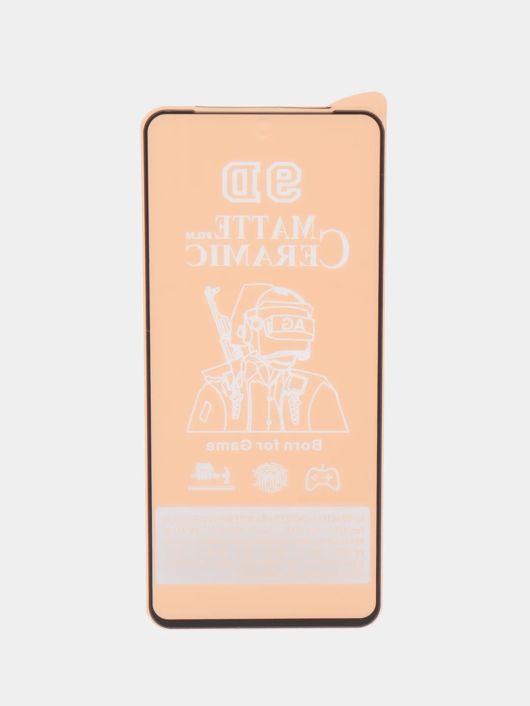 Черный защитная керамическая матовая пленка на Xiaomi Redmi Note 12/Note 12 Pro/12 Pro +, стекло