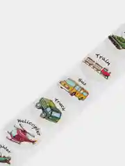 Приглушённый хаки набор круглых наклеек, диаметр 2,5 см