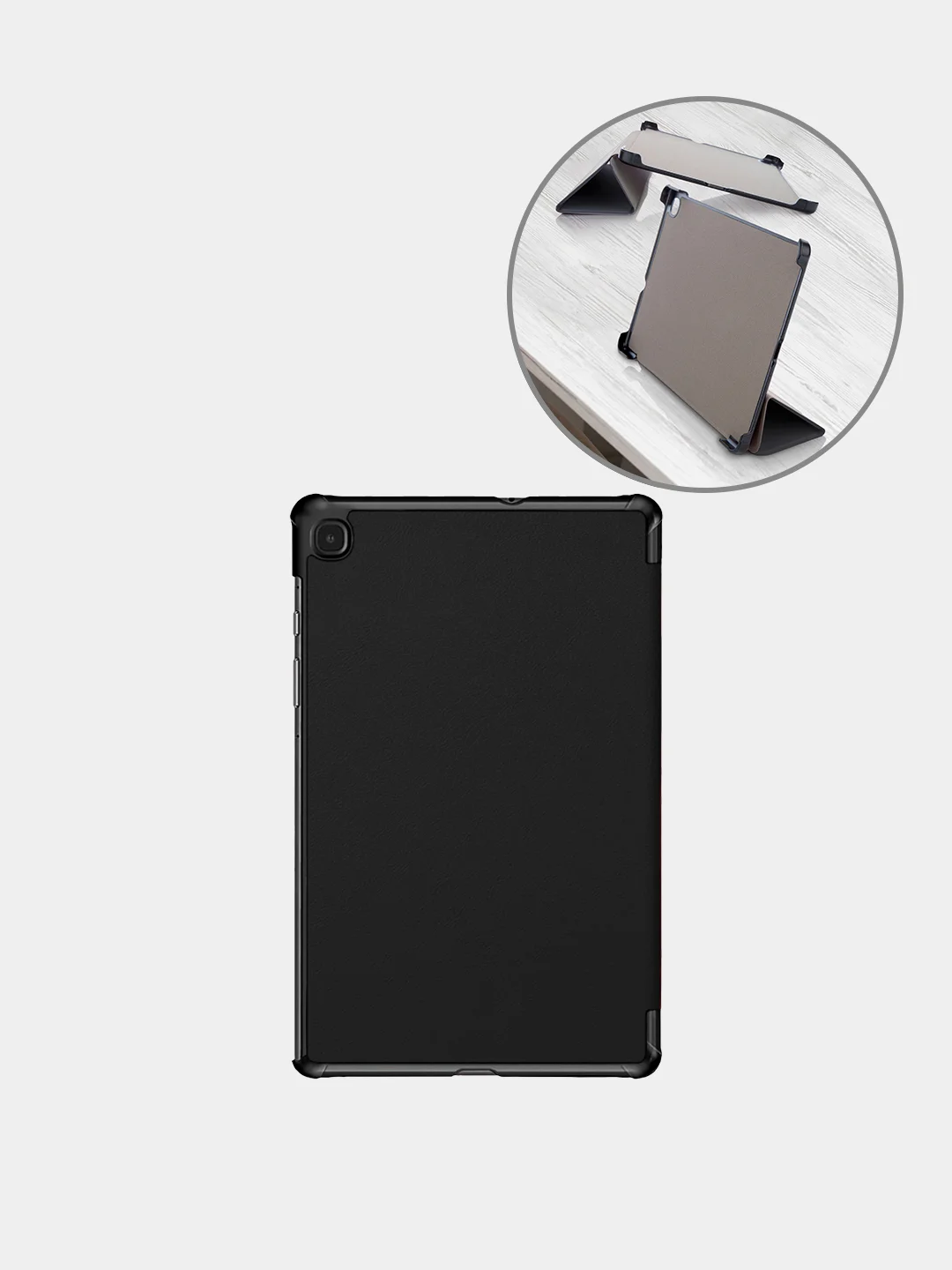 Черный чехол-книжка для планшета Samsung Galaxy Tab S6 Lite 2024/ 22/ 20 10.4 из экокожи КАРТОФАН