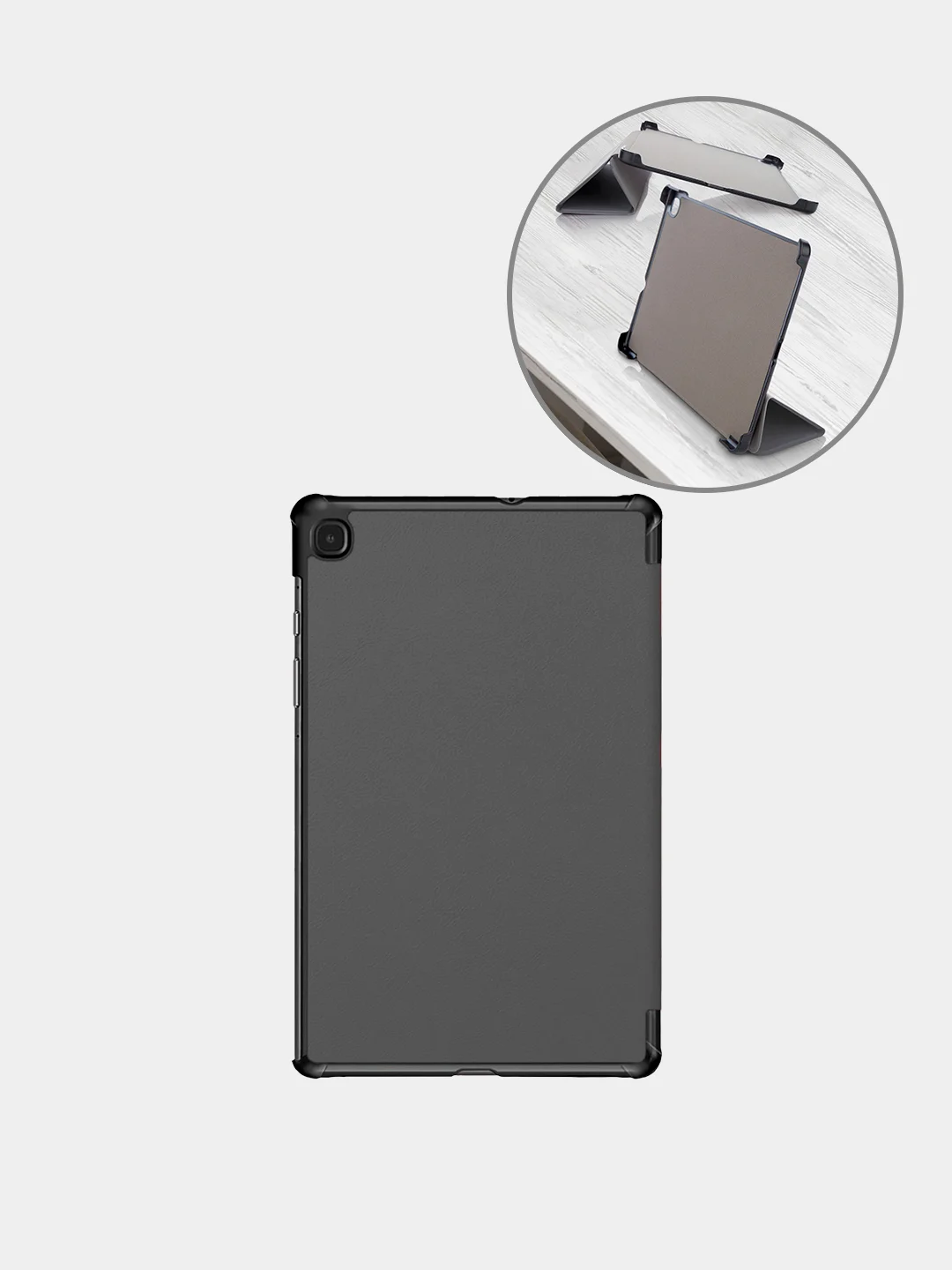 Серый чехол-книжка для планшета Samsung Galaxy Tab S6 Lite 2024/ 22/ 20 10.4 из экокожи КАРТОФАН
