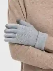 Серый теплые зимние женские перчатки. Сенсорные перчатки