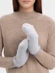 Серый варежки женские зимние теплые, вязаные, с подкладом, HENU FASHION UGC