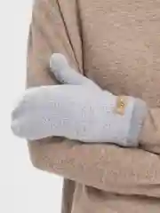 Серый варежки женские зимние теплые, вязаные, с подкладом, HENU FASHION UGC