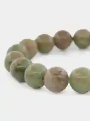 Браслет "Классика" из унакита, 10мм