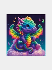 Мозаика-вышивка, алмазная, на холсте, без подрамника, 25 х 25 см