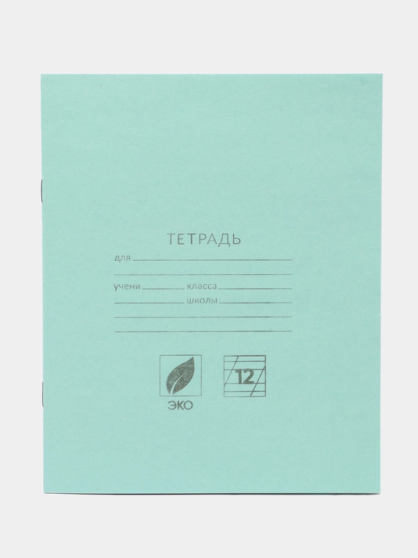 Тетрадь в клетку / линейку / косую линейку, 10 штук в наборе, 12 листов