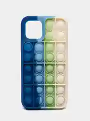 Синий чехол силиконовый для iPhone, Pop it 2 12 Pro 12 Pro Max 11 11 Pro Max 11 Pro X/XS  XS Max
