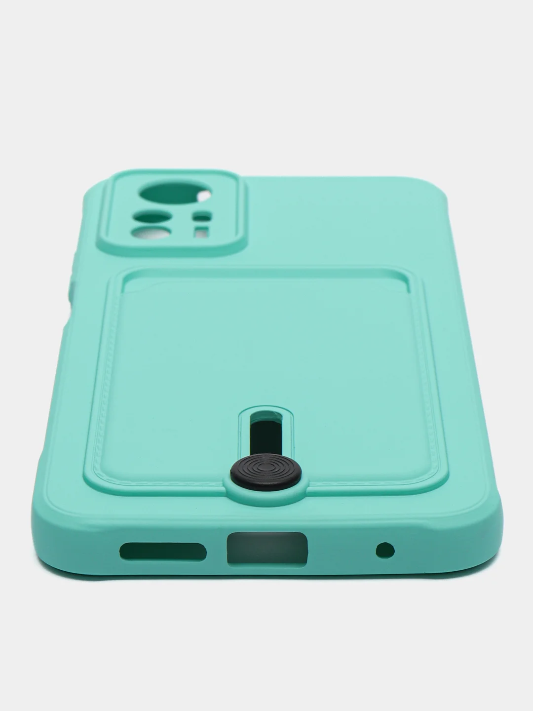 Бирюзовый чехол для Xiaomi Redmi Note 12S (Сяоми Редми Ноут 12С), с карманом для карт