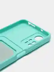 Бирюзовый чехол для Xiaomi Redmi Note 12S (Сяоми Редми Ноут 12С), с карманом для карт