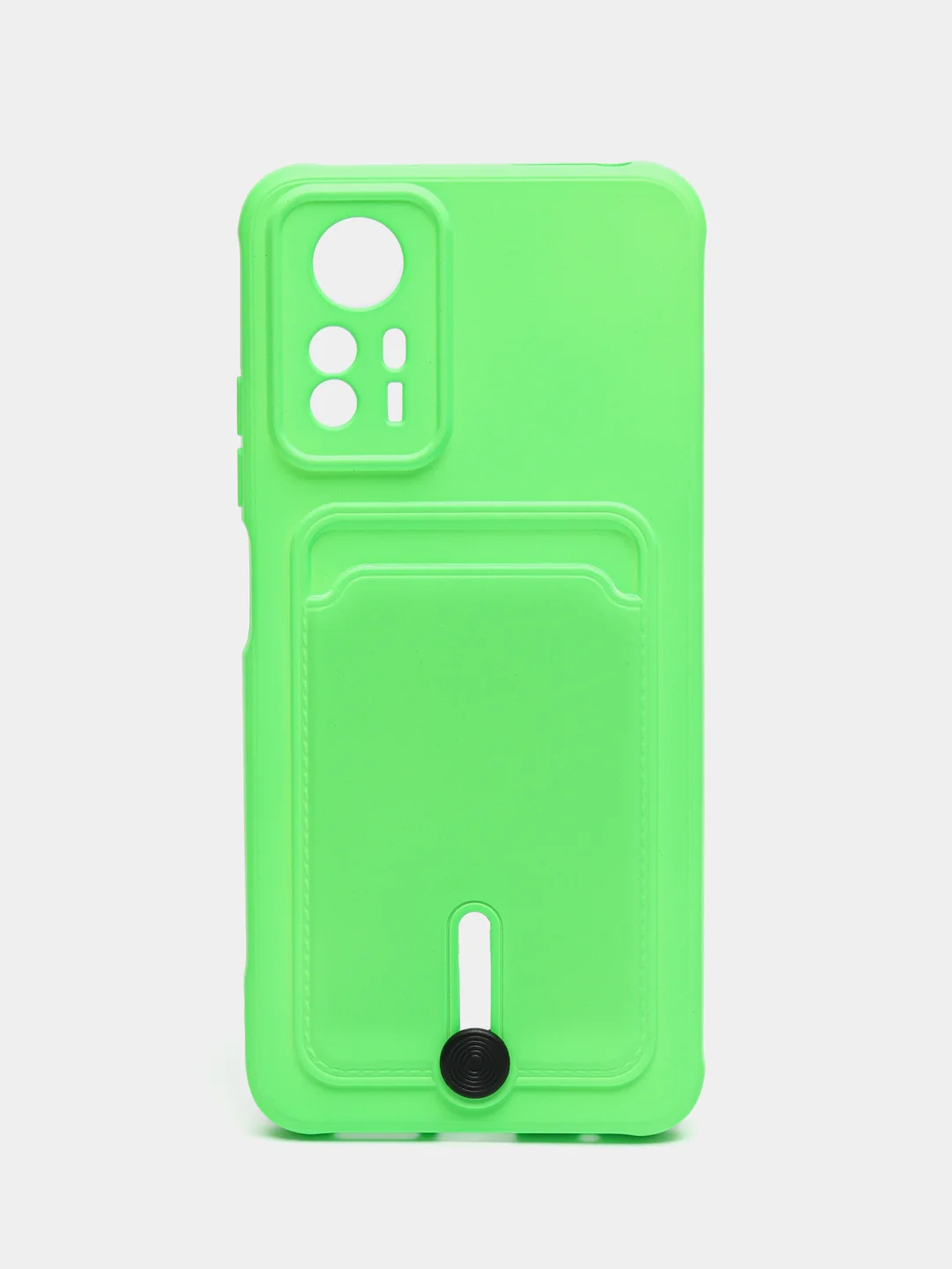 Лайм чехол для Xiaomi Redmi Note 12S (Сяоми Редми Ноут 12С), с карманом для карт