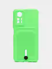 Лайм чехол для Xiaomi Redmi Note 12S (Сяоми Редми Ноут 12С), с карманом для карт