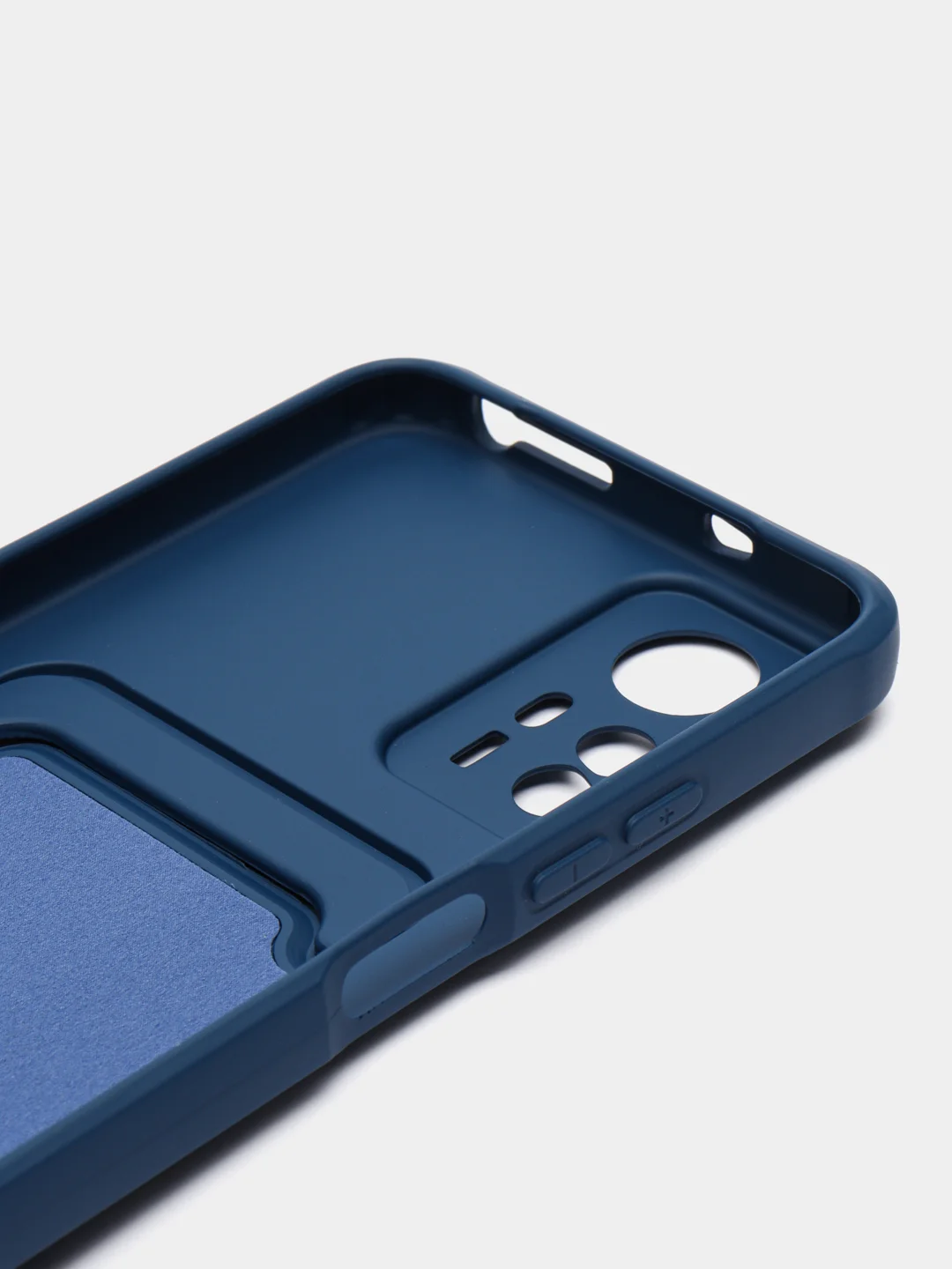 Синий чехол для Xiaomi Redmi Note 12S (Сяоми Редми Ноут 12С), с карманом для карт