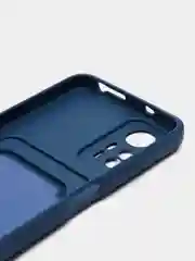 Синий чехол для Xiaomi Redmi Note 12S (Сяоми Редми Ноут 12С), с карманом для карт
