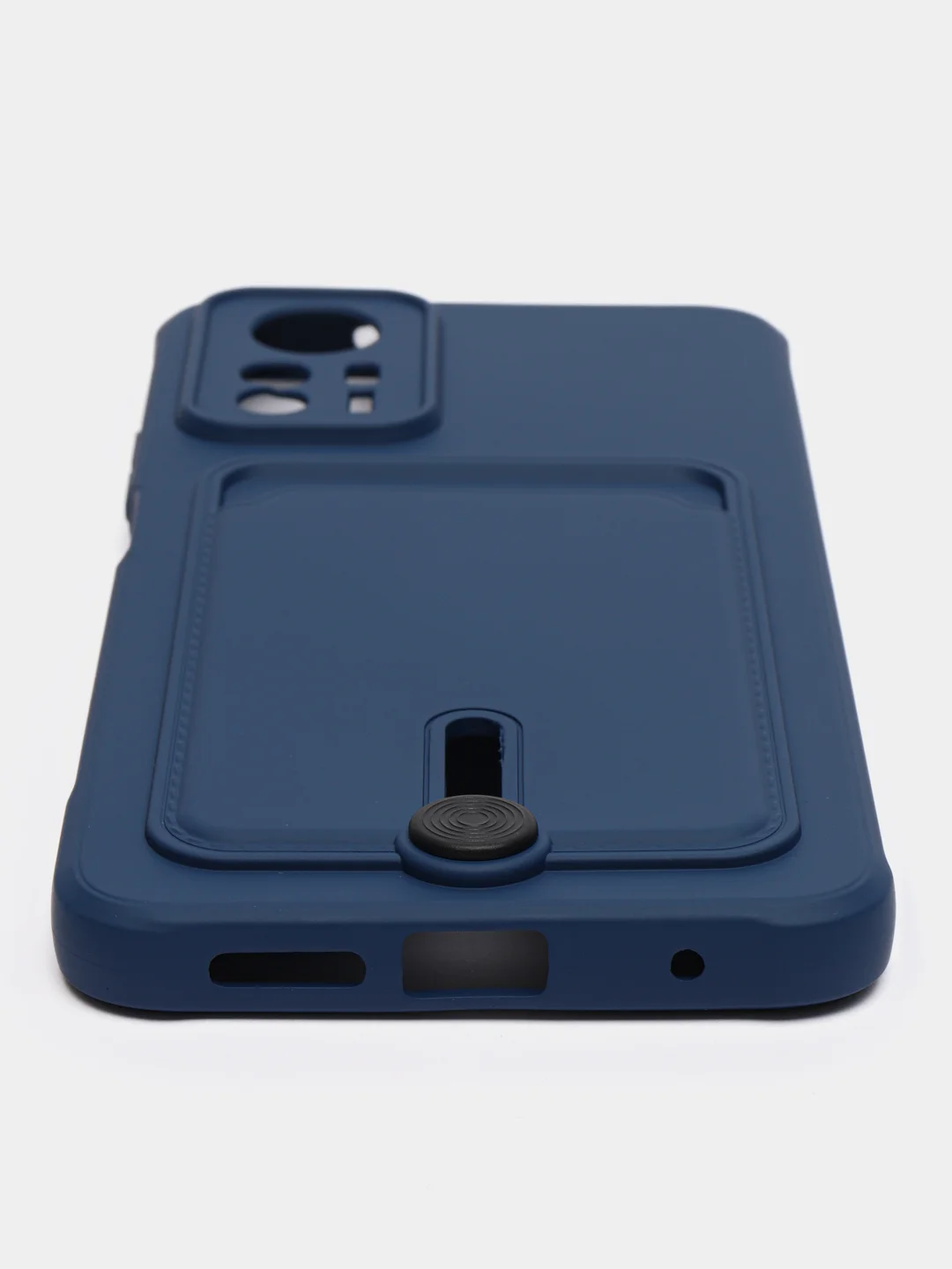 Синий чехол для Xiaomi Redmi Note 12S (Сяоми Редми Ноут 12С), с карманом для карт