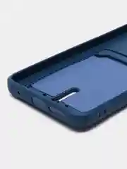 Синий чехол для Xiaomi Redmi Note 12S (Сяоми Редми Ноут 12С), с карманом для карт