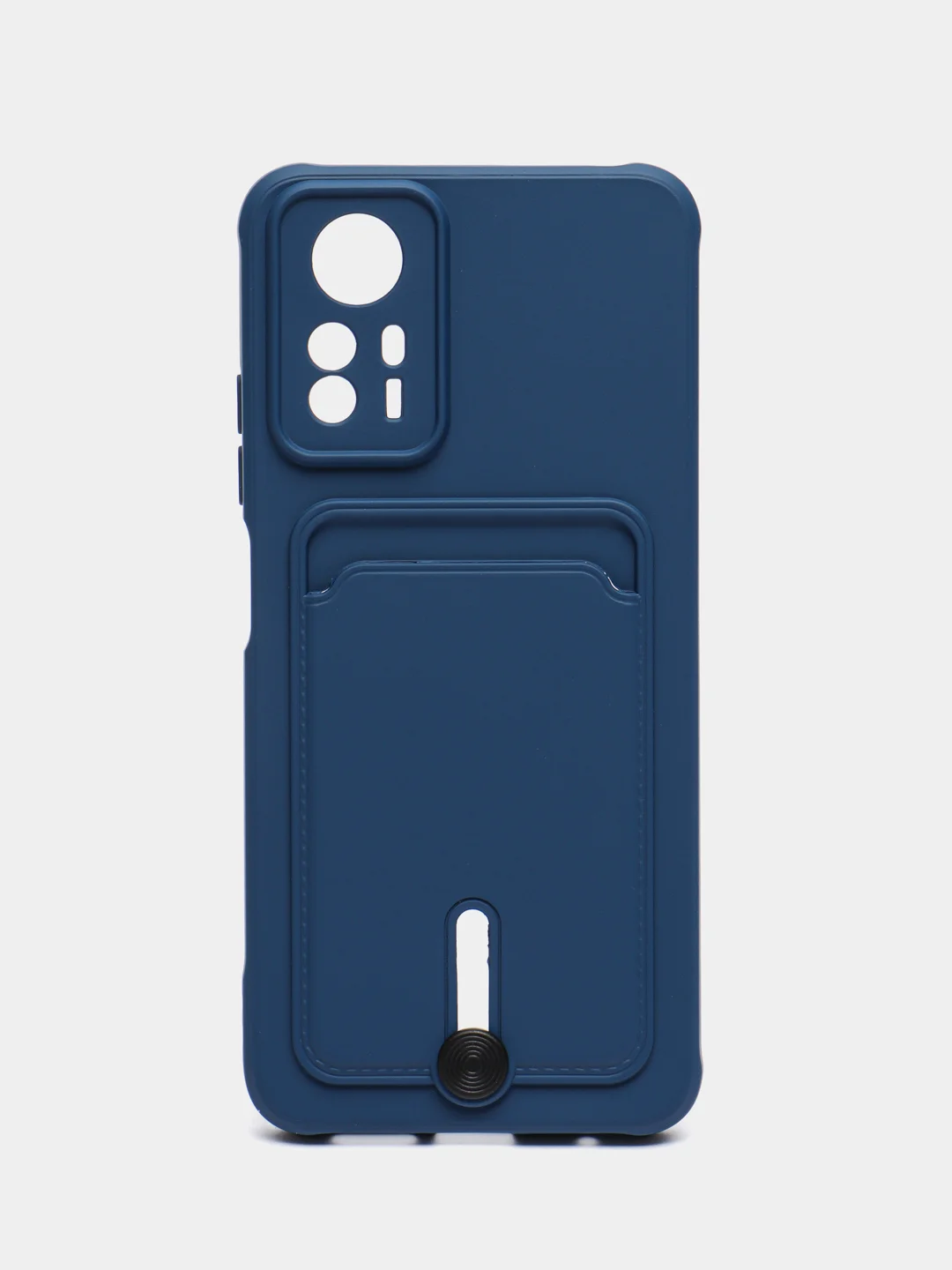 Синий чехол для Xiaomi Redmi Note 12S (Сяоми Редми Ноут 12С), с карманом для карт