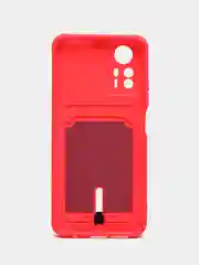 Синий чехол для Xiaomi Redmi Note 12S (Сяоми Редми Ноут 12С), с карманом для карт