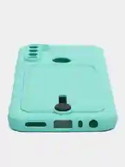 Бирюзовый чехол для Xiaomi Redmi Note 8T (Сяоми Редми Нот 8Т), с карманом для карт