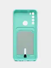 Бирюзовый чехол для Xiaomi Redmi Note 8T (Сяоми Редми Нот 8Т), с карманом для карт
